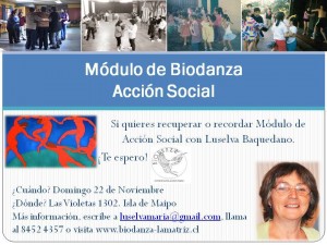 Recuperativo: Módulo de Biodanza y Acción Social